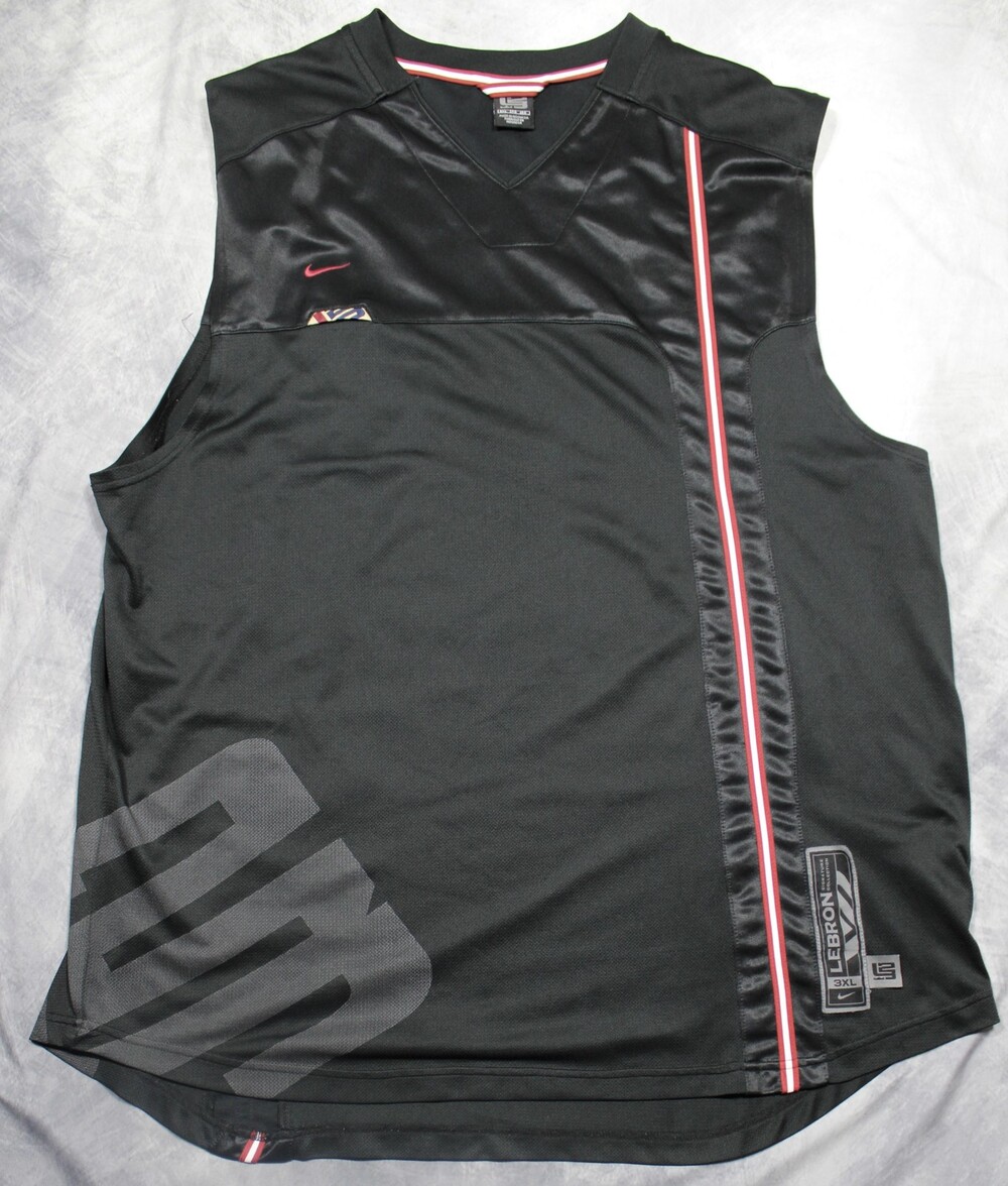 Nike LeBron James Signature Collection Basketball Jersey 3XL Black Red